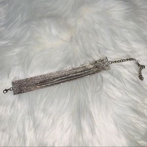 Diamond rhinestone adjustable choker